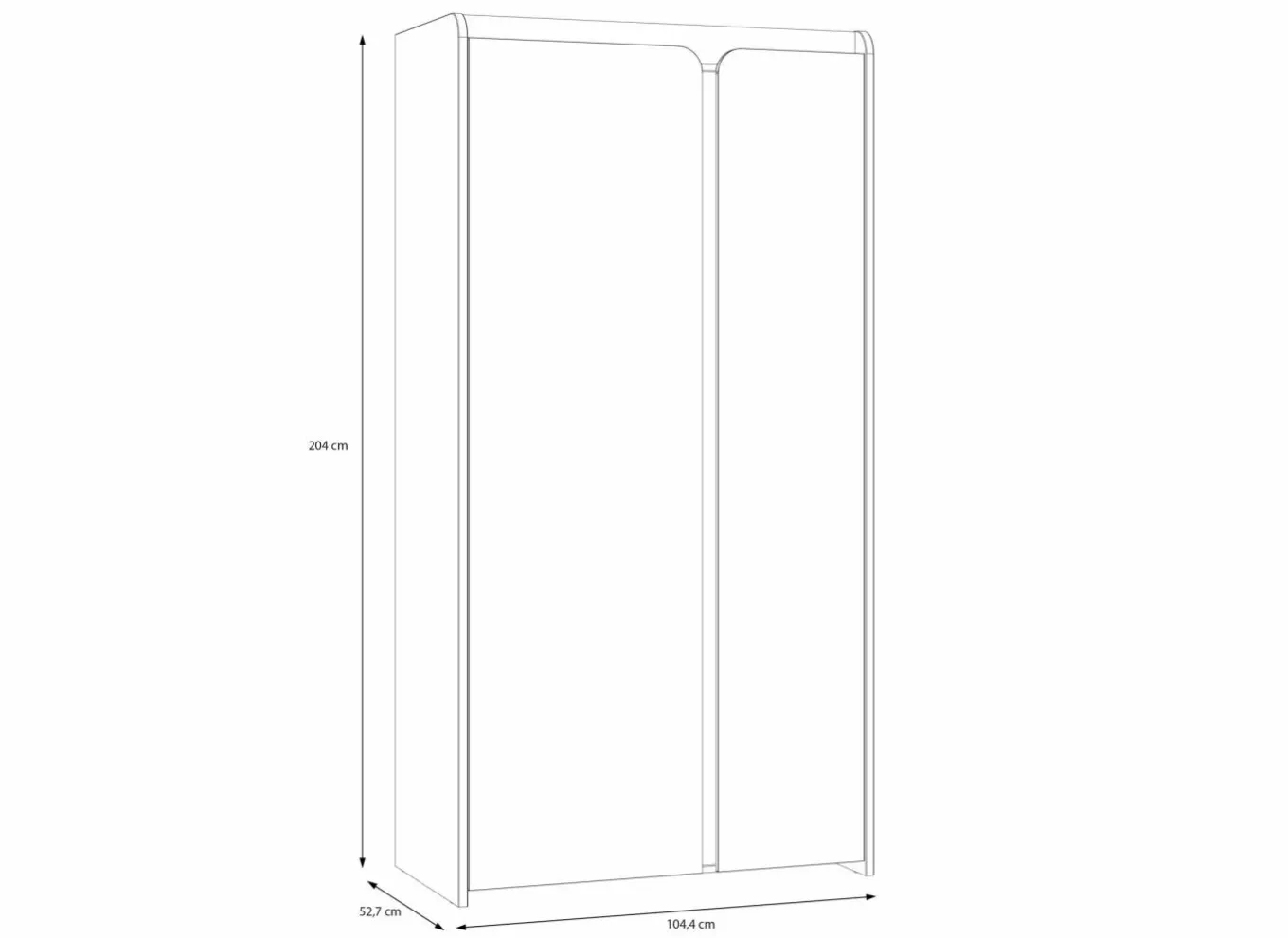 Bijzetkasten|Bijzetkasten|Kast Hoa 105x53x205 - decor - mauvella eik & groen