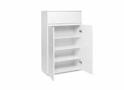 Kast Image 3 80x40x131cm - melamine - wit- Bijzetkasten|Commode