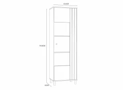 Bijzetkasten|Bijzetkasten|Kast Killarney 64x42x196cm - decor - mauvella oak & sand