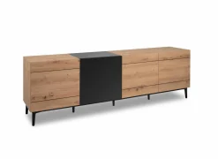 Bijzetkasten|Bijzetkasten|Kast Nola 200x42x65cm - melamine - artisanale eik