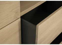 Kast Nomade 120x45x200cm - eik massief & fineer & decor - naturel- Bijzetkasten|Bijzetkasten