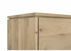 Kast Nomade 120x45x200cm - eik massief & fineer & decor - naturel- Bijzetkasten|Bijzetkasten