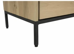 Kast Nomade 120x45x200cm - eik massief & fineer & decor - naturel- Bijzetkasten|Bijzetkasten