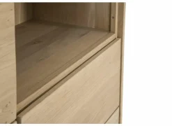 Kast Nomade 120x45x200cm - eik massief & fineer & decor - naturel- Bijzetkasten|Bijzetkasten