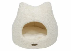 Kattenmand Curl Plush 45x45x42cm - polyester - wit- Kussens & Manden
