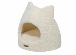 Kattenmand Curl Plush 45x45x42cm - polyester - wit- Kussens & Manden