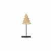 Kerstboom op voet H58cm - hout massief & metaal - naturel/zwart- Kerstdecoratie|Decoratieve Accessoires