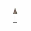 Kerstdecoratie|Decoratieve Accessoires|Kerstboom op voet H58cm - hout massief & metaal - grijs/zwart