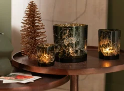 Kerstboom Ø20x48cm - hout - bruin- Kerstdecoratie