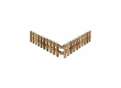 Kerstdecoratie|Decoratieve Accessoires|Kerstdecoratie Houten Hek met Sneeuw H10cm bruin
