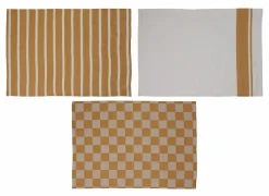 Cosy & Trendy Keukenhanddoeken|Keukenhanddoeken|Keukenhanddoek Stoff 70x50cm - katoen - amber set van 3