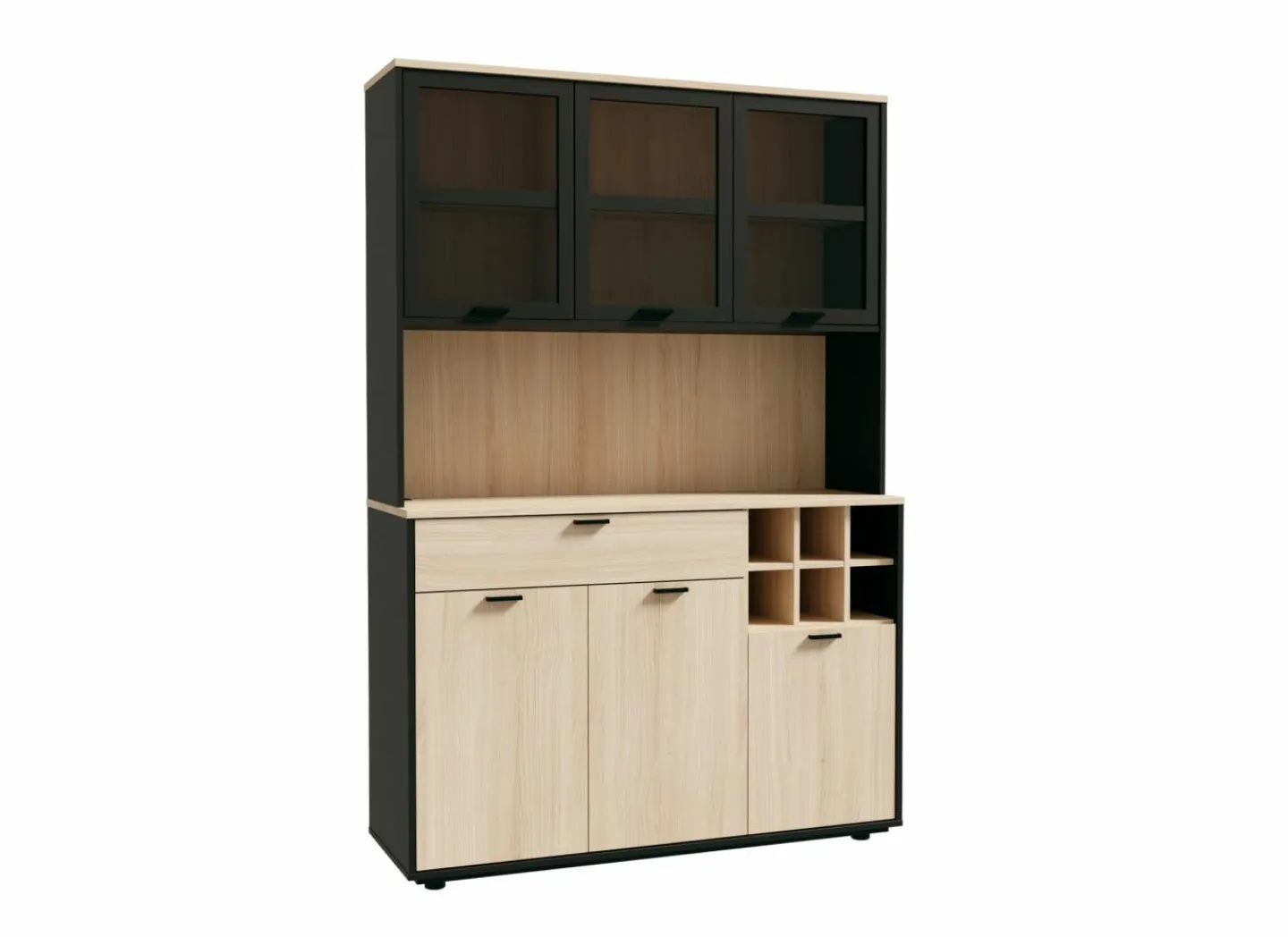 Keukenkast Mantek 120cm - decor - riva eik & zwart- Keukenkasten