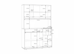 Keukenkast Mantek 120cm - decor - riva eik & zwart- Keukenkasten