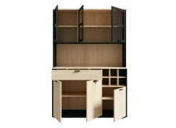 Keukenkast Mantek 120cm - decor - riva eik & zwart- Keukenkasten