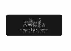 Keukenloper Heart of the kitchen 120x50cm - stof - zwart- Keukenlopers|Keukenlopers
