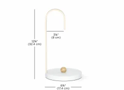 Umbra Keukenrolhouders|Keukenrolhouder Bellewood 17,1x17,1x32,3cm - metaal & hout - wit & naturel