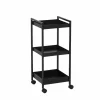 Keukentrolleys|Keukentrolleys|Keukentrolley Avosani 33,7x33,7x77cm - metaal - zwart