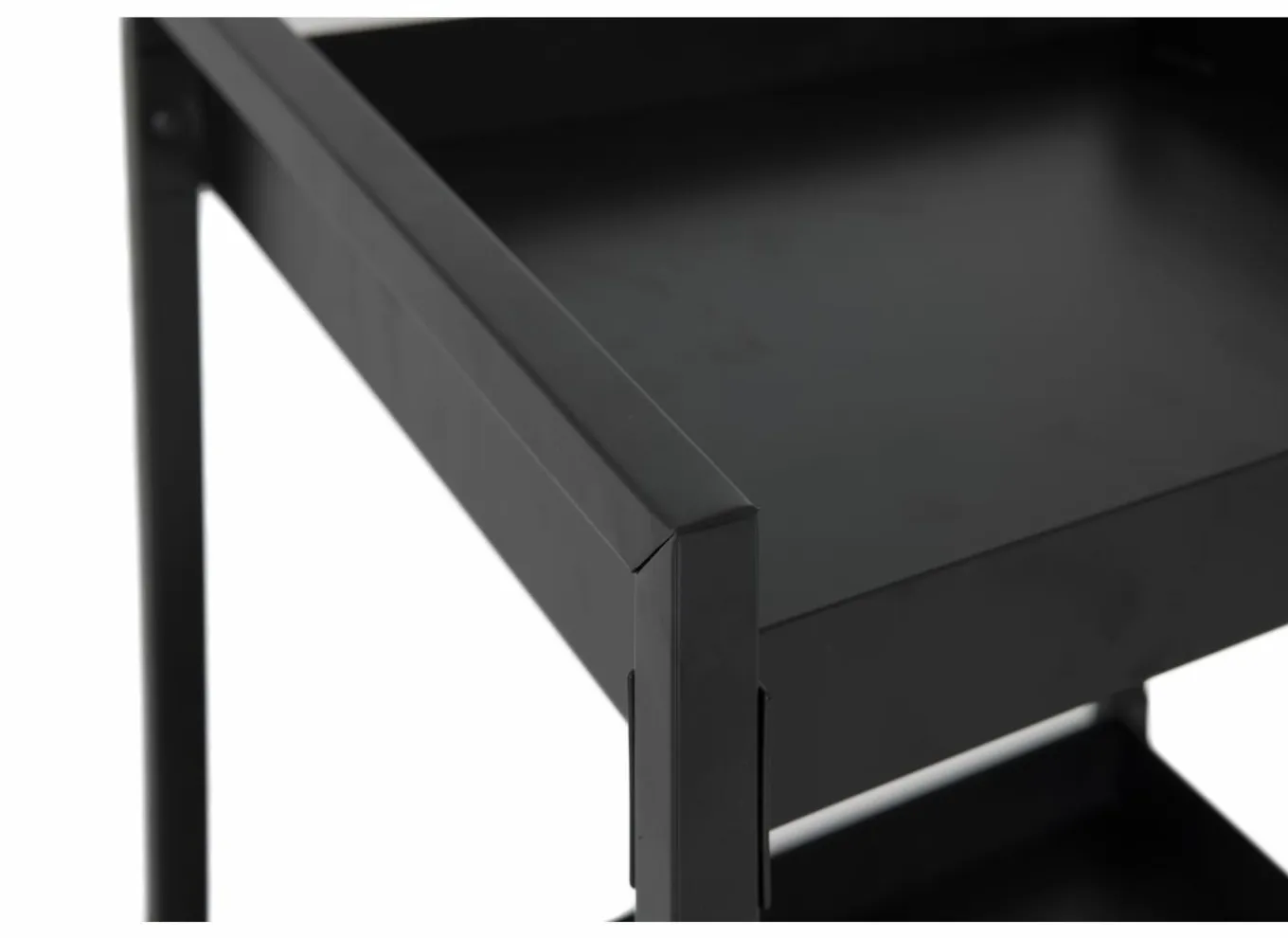 Keukentrolleys|Keukentrolleys|Keukentrolley Avosani 33,7x33,7x77cm - metaal - zwart