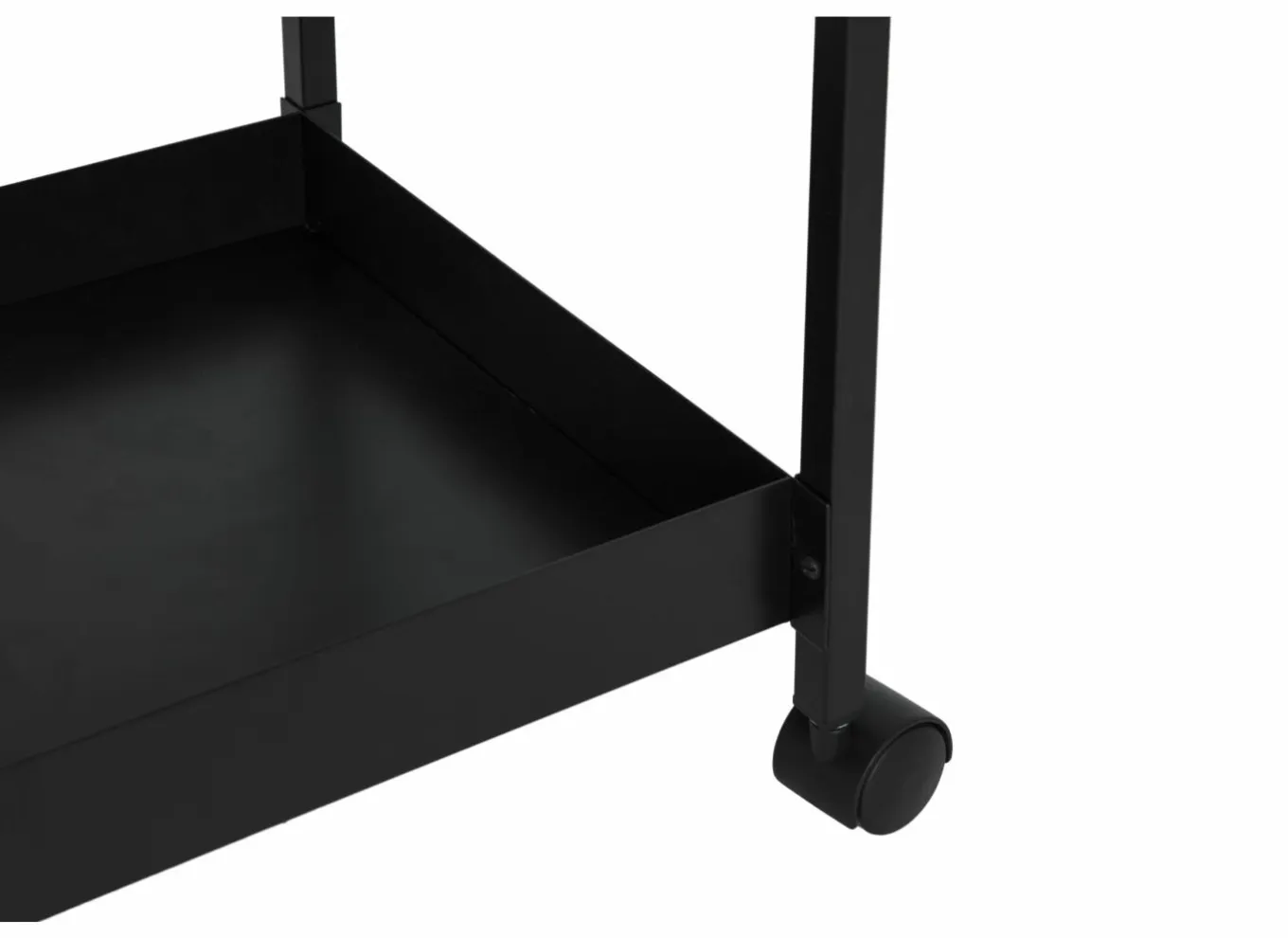 Keukentrolleys|Keukentrolleys|Keukentrolley Avosani 33,7x33,7x77cm - metaal - zwart