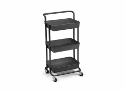 Keukentrolley Tomboy 43x34x85,5cm - metaal - zwart- Keukentrolleys|Keukentrolleys