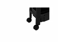 Keukentrolleys|Keukentrolleys|Keukentrolley uitrekbaar 37,5x15x78,5cm - kunststof - zwart