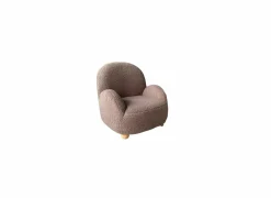 Kinderfauteuil Alps bouclé stof grijs- Kindermeubelen