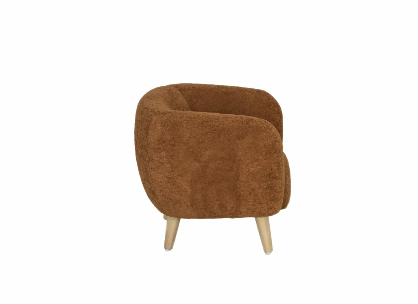 Kindermeubelen|Kinderfauteuil Hush 54x44x41cm - polyestervezel - cognac