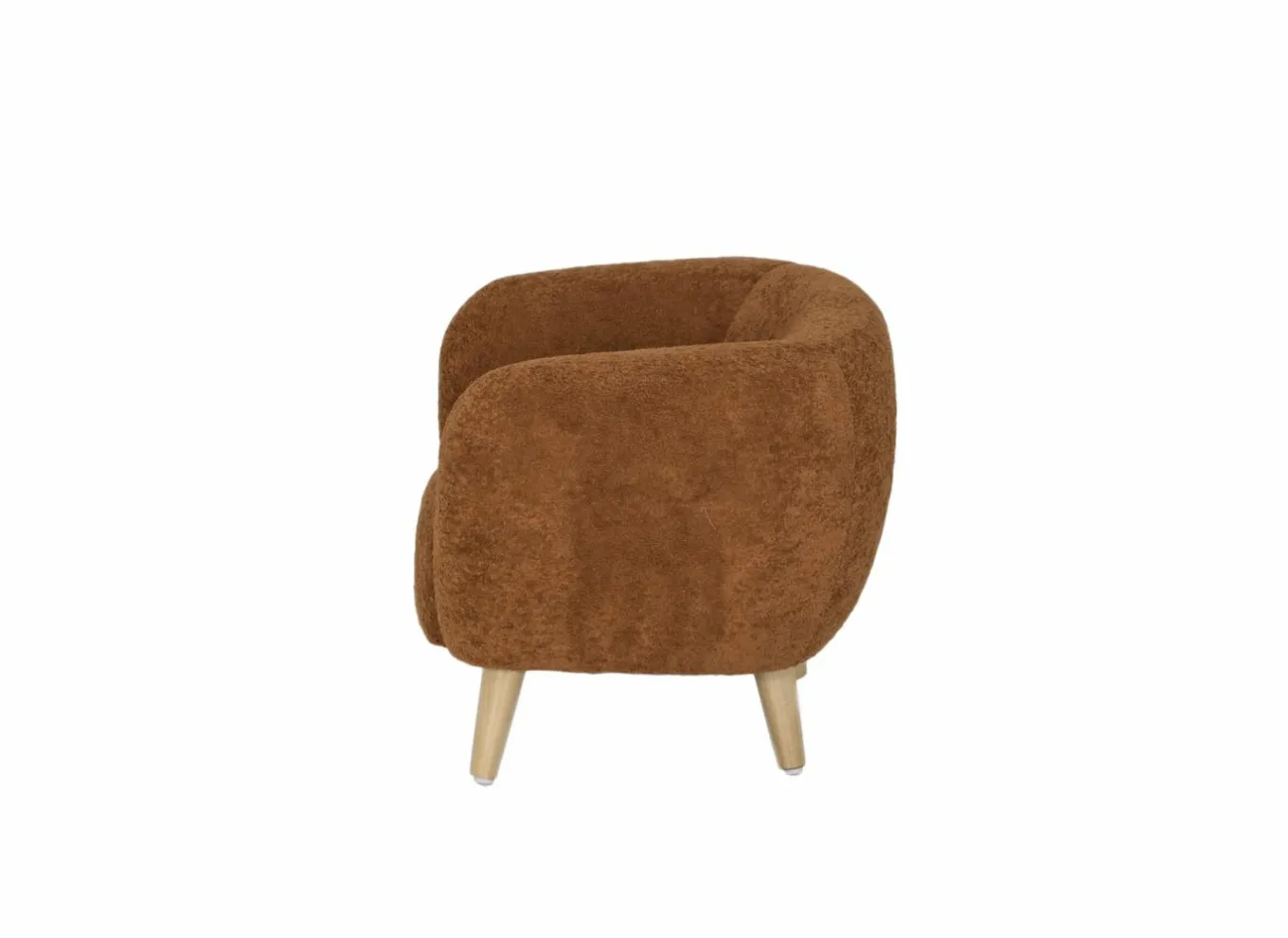 Kindermeubelen|Kinderfauteuil Hush 54x44x41cm - polyestervezel - cognac