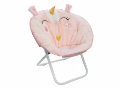 Kinderdecoratie|Kindermeubelen|Kinderfauteuil Unicorn stof roze