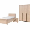 Complete Kinderkamers|Complete Kinderkamers|Kinderkamer met bed 90x200cm - kleerkast 165cm en 1 nachtkastje