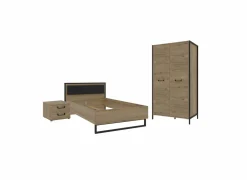 Kinderkamer met bed 120x200cm - kleerkast 109cm en 1 nachtkastje- Complete Kinderkamers|Complete Kinderkamers