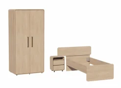 Complete Kinderkamers|Complete Kinderkamers|Kinderkamer met bed 90x200cm - kleerkast 104cm en 1 nachtkastje