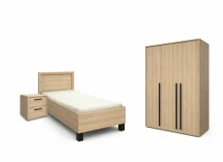 Kinderkamer Tessa met bed 90x200cm - kleerkast 151cm en 1 nachtkastje- Complete Kinderkamers|Complete Kinderkamers