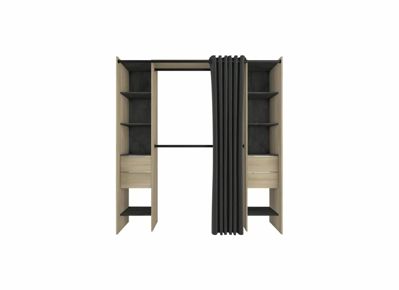 Demeyere Kledingrekken|Kledingrekken|Kledingrek Dana 190x50,1x203cm - decor - eik