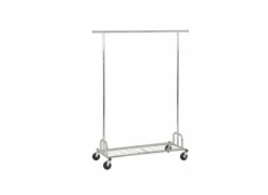Kledingrek Kelly 130/188,5x55x158/171cm - metaal - chroom- Kledingrekken|Kledingrekken