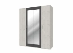 Draaideurkast|Draaideurkast|Kleerkast Adria 178cm - decor - zandeik & wolframgrijs