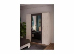 Draaideurkast|Draaideurkast|Kleerkast Adria 178cm - decor - zandeik & wolframgrijs