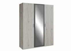 Draaideurkast|Draaideurkast|Kleerkast Adria 166cm - decor - zandeik & wolframgrijs