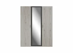 Draaideurkast|Draaideurkast|Kleerkast Adria 166cm - decor - zandeik & wolframgrijs