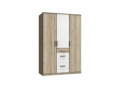 Kleerkast Cariba 135cm - decor - sanremo & wit- Draaideurkast|Kleerkast