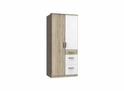 Kleerkast Cariba 91cm - decor - sanremo & wit- Draaideurkast|Kleerkast