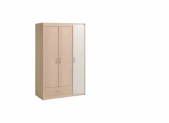 Kleerkast Charly 112cm - decor - acacia & wit- Draaideurkast|Draaideurkast
