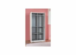 Kleerkast Cindy 95cm - decor - roze/wit- Draaideurkast|Draaideurkast