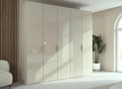 Kleerkast 250cm - decor & glas - champagne- Draaideurkast|Draaideurkast