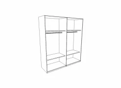 Kleerkast 212cm - decor - lariks & cristal oak- Draaideurkast|Draaideurkast