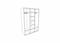 Draaideurkast|Draaideurkast|Kleerkast 175cm - decor - truffel & porcelein