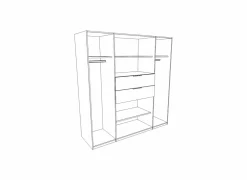 Kleerkast Denver 180cm - decor - artisanale eik & grafiet- Draaideurkast|Draaideurkast