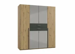 Draaideurkast|Draaideurkast|Kleerkast Denver 180cm - decor - artisanale eik & grafiet