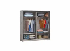 Kleerkast Elias 214cm - decor - grijze eik- Draaideurkast|Draaideurkast