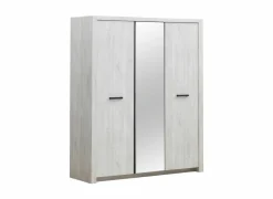 Draaideurkast|Draaideurkast|Kleerkast Elvis 173cm - decor - witte eik